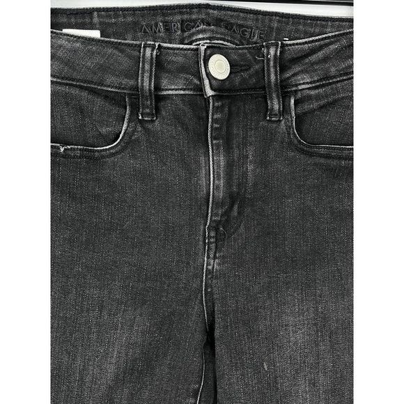 American Eagle Studded Trim Hi-Rise black Jegging Size 2 - Picture 4 of 10